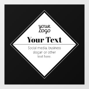 Autocollant Pour Fenêtre Conception de texte moderne éditable & Votre logo