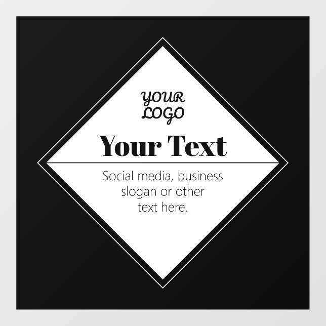 Autocollant Pour Fenêtre Conception de texte moderne éditable & Votre logo (Feuille)