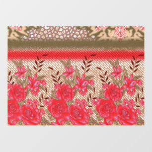Autocollant Pour Fenêtre Conception de tissu complexe présentant des motifs