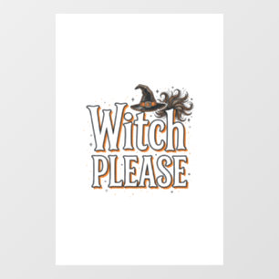 Autocollant Pour Fenêtre Conception de vecteur Halloween Sorcière Vintage S