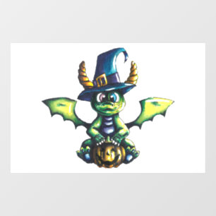 Autocollant Pour Fenêtre Conception magique du dragon d'Halloween