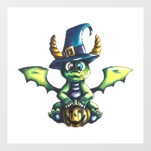 Autocollant Pour Fenêtre Conception magique du dragon d'Halloween