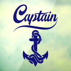 Autocollant Pour Fenêtre Conception nautique d'ancre de voilier capitaine