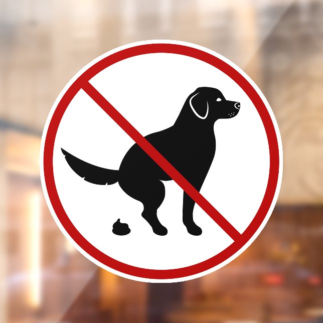 Autocollant Pour Fenêtre Conception Sans Déchets de Chien avec Silhouette d (Feuille 2)
