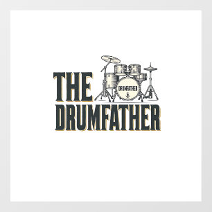 Autocollant Pour Fenêtre Conception vectorielle de citation de batteur Drum