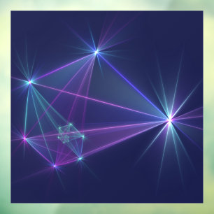 Autocollant Pour Fenêtre Constellation, Art Fractal Abstrait Imaginaire
