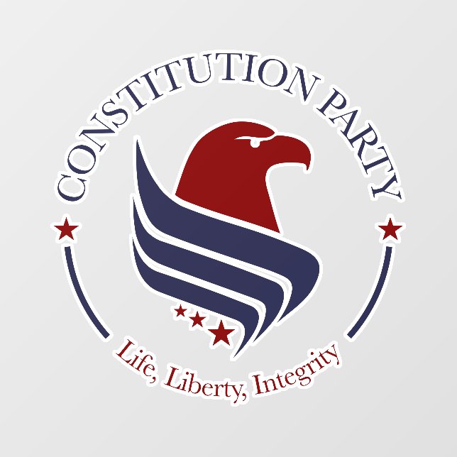 Autocollant Pour Fenêtre Constitution Party window cling  (Feuille)