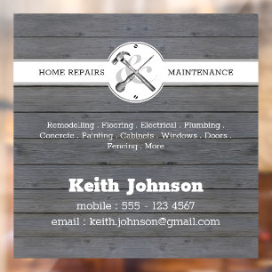 Autocollant Pour Fenêtre Construction Handyman Russe Grey Wood Car