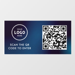 Autocollant Pour Fenêtre Contrôle d'accès Code QR Logo de l'entreprise En