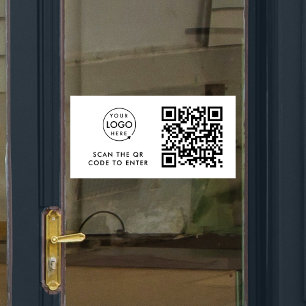 Autocollant Pour Fenêtre Contrôle d'accès Entrée de logo d'entreprise QR