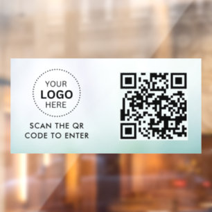 Autocollant Pour Fenêtre Contrôle d'accès   Entrée du logo de l'entreprise 