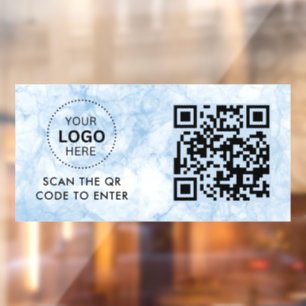 Autocollant Pour Fenêtre Contrôle d'accès   Entrée du logo de l'entreprise 