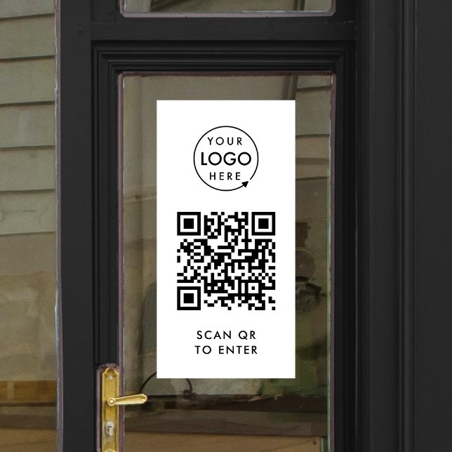 Autocollant Pour Fenêtre Contrôle d'accès par code QR | Scannez pour entrer (Créateur téléchargé)