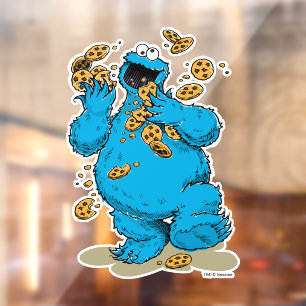 Autocollant Pour Fenêtre Cookie Monster Crazy Cookies