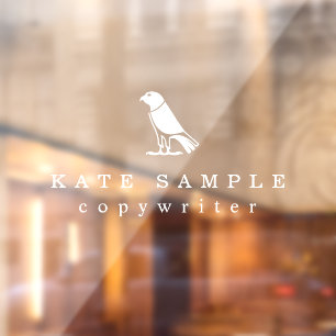 Autocollant Pour Fenêtre Copywriter moderne Bird de marque personnelle