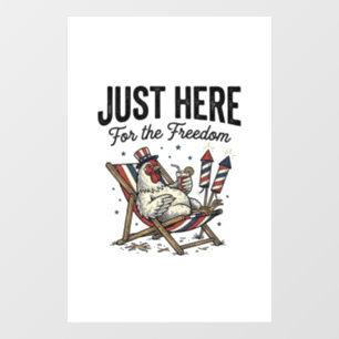 Autocollant Pour Fenêtre Coq de la liberté drôle Vintage T-shirt patriotiqu