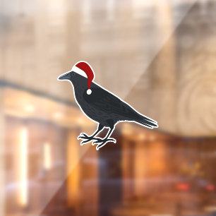 Autocollant Pour Fenêtre Corbeau de Noël