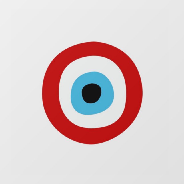 Autocollant Pour Fenêtre Correction oculaire du Courage rouge (Feuille)