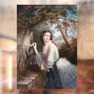 Autocollant Pour Fenêtre Corresponde secrète : Note de fille à l'amour inte