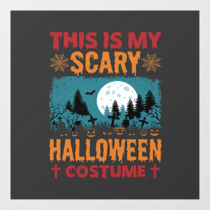 Autocollant Pour Fenêtre Costume de Halloween drôle et effrayant Graphique