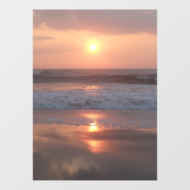 Autocollant pour fenêtre Coucher de soleil rose (Feuille)