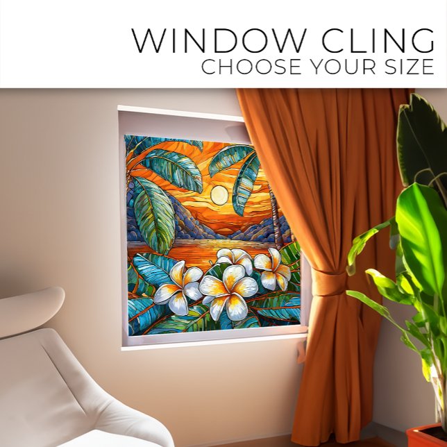 Autocollant Pour Fenêtre Coucher de soleil sur l'île d'Orange (Créateur téléchargé)