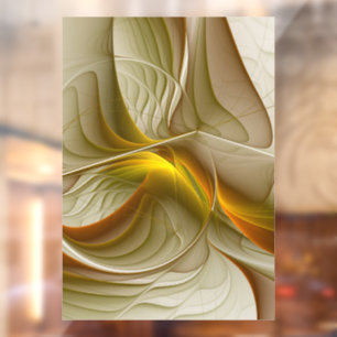 Autocollant Pour Fenêtre Couleurs de métaux précieux, art fractal abstrait