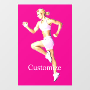 Autocollant Pour Fenêtre Coureuse féminine en forme Thunder_Cove