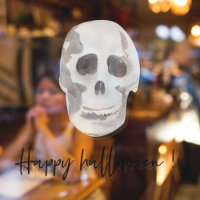 Crâne effrayant noir et blanc | Bonne Halloween