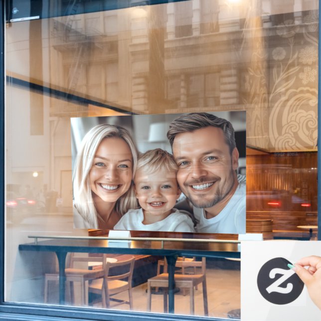 Autocollant Pour Fenêtre Create Your Own Photo (Fenêtre de café)