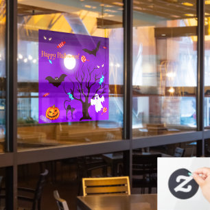 Autocollant Pour Fenêtre Créatures et bonbons d'Halloween amusants