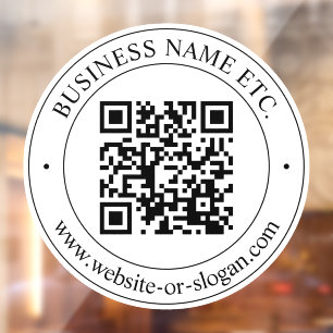 Autocollant Pour Fenêtre Créer un code QR et un texte personnalisable   Bla