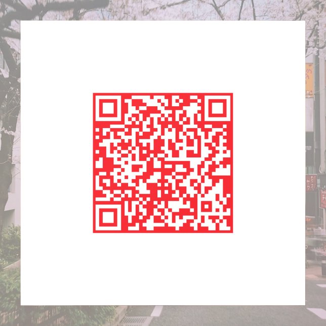 Autocollant Pour Fenêtre Créer un code QR rouge scannable (modifiable) (Créateur téléchargé)