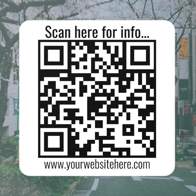 Autocollant Pour Fenêtre Créez votre propre code QR et vos propres informat (Créateur téléchargé)