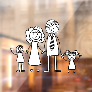 Autocollant Pour Fenêtre Créez votre propre famille de personnages pour la