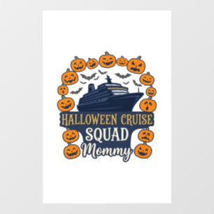 Autocollant Pour Fenêtre Croisière Halloween Équipe Maman Bateau Citrouille