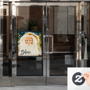 Autocollant Pour Fenêtre Croyez en le Père Noël ! Autocollant de fenêtre “I