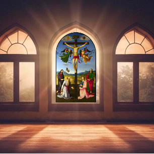 Autocollant Pour Fenêtre Crucifixion de Jésus Raphaël Vers 1500