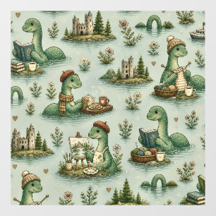 Autocollant Pour Fenêtre Cryptides cosy Nessie Monstre du Loch Ness loisirs