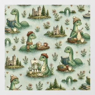 Autocollant Pour Fenêtre Cryptides cosy Nessie Monstre du Loch Ness loisirs