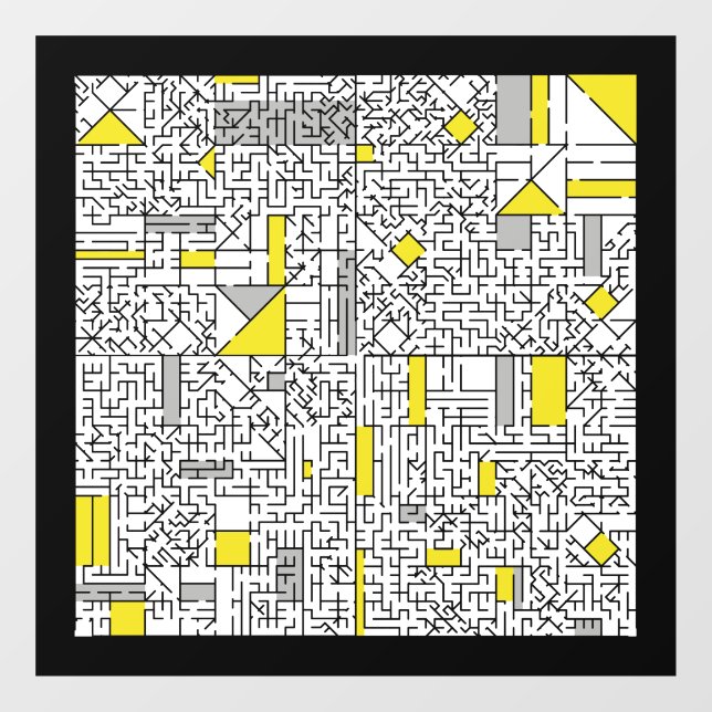 Autocollant Pour Fenêtre Cubism Maze (Feuille)
