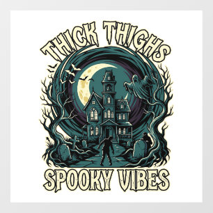 Autocollant Pour Fenêtre Cuisses Épaisses Vibes Sombres Halloween Maison Ha