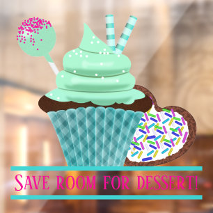 Autocollant Pour Fenêtre Cupcake & Cookie