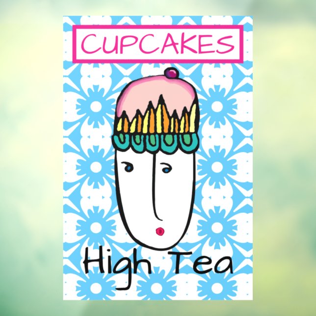 Autocollant Pour Fenêtre Cupcakes High Tea (Feuille 3)