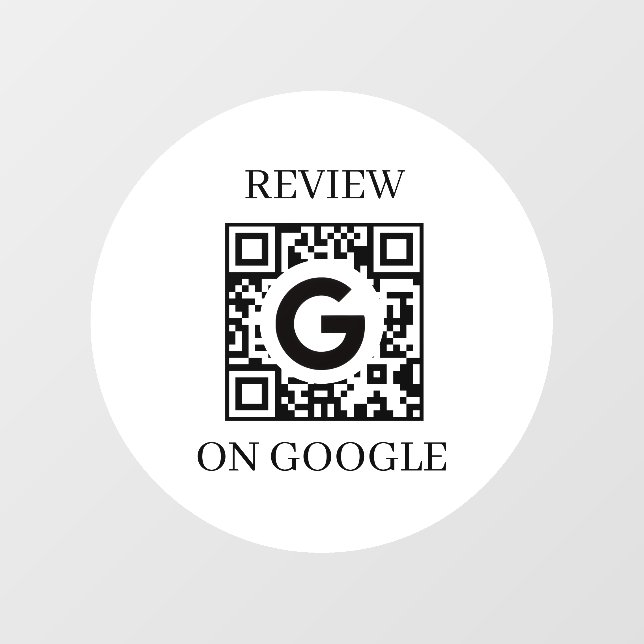 Autocollant Pour Fenêtre Custom QR | Google Reviews Business Display (Feuille)