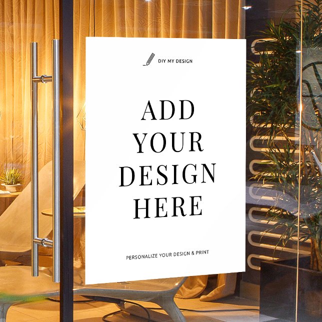 Autocollant Pour Fenêtre Custom Window Decal Printing 18x24" Vinyl Signage (Créateur téléchargé)