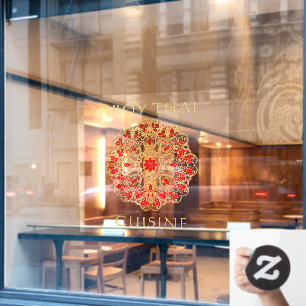 Autocollant Pour Fenêtre Customiser Thai Restaurant Front Publicité Windo