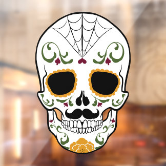 Autocollant Pour Fenêtre Customizable Sugar Skull