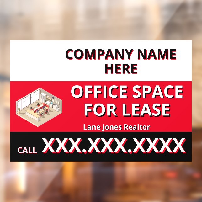 Autocollant Pour Fenêtre Customize Retail Space For Lease Company Logo Buil (Feuille 2)