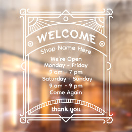 Autocollant Pour Fenêtre Customize Sunrise Restaurant Cafe Shop Open Hour 2